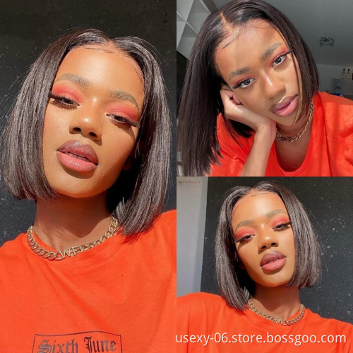 Wholesale Cheap Virgin Hair Short Bob Wigs For Black Women 13x4x1 T Part Lace Wigs Human Hair Lace Front Brazilian Hair Wigs